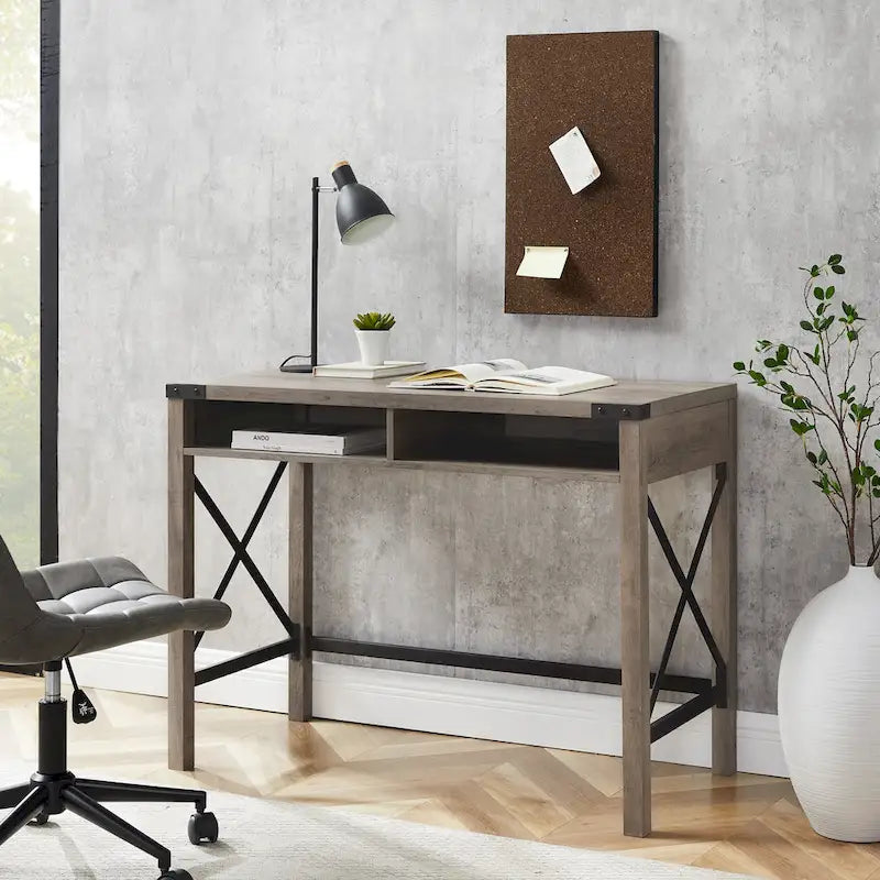 Bureau de ferme en métal en X Middlebrook de 42 po