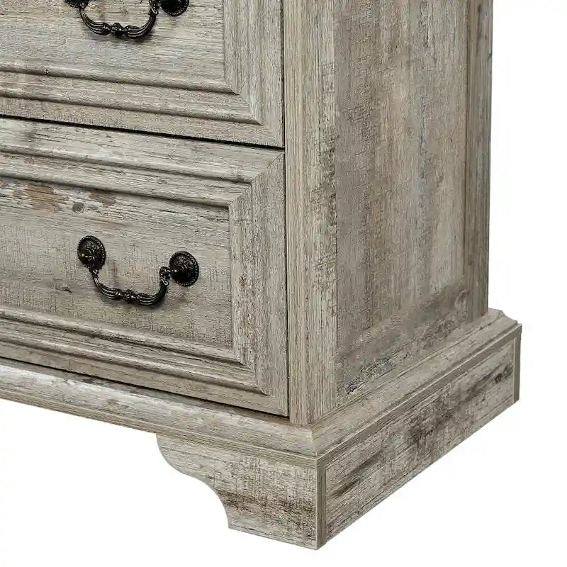 Commode de chambre à 7 tiroirs au style rustique