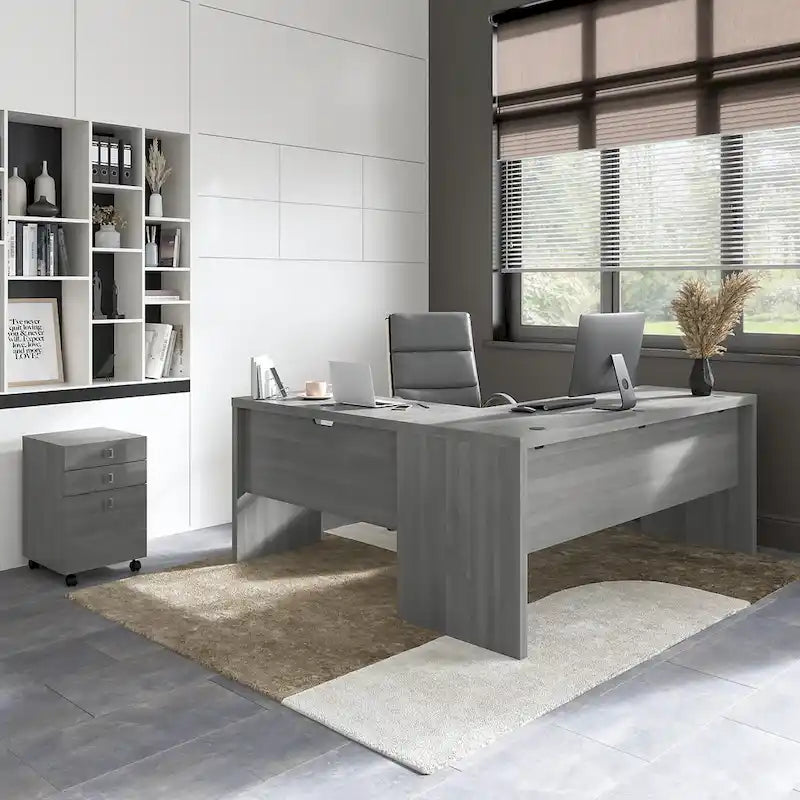 Bureau d'angle 72W Echo avec tiroirs par Bush Business Furniture