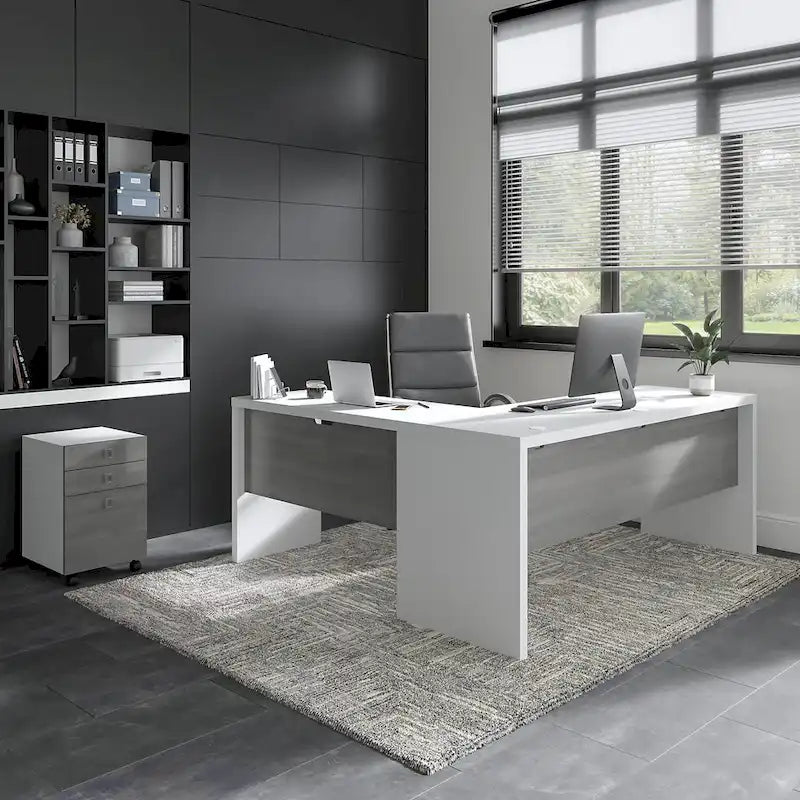 Bureau d'angle 72W Echo avec tiroirs par Bush Business Furniture