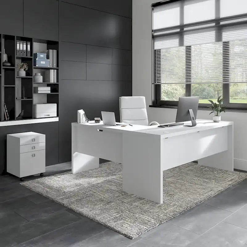 Bureau d'angle 72W Echo avec tiroirs par Bush Business Furniture