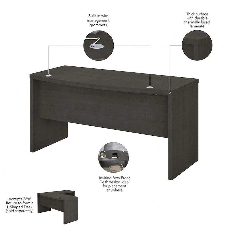 Bureau à façade cintrée Echo 60W de Bush Business Furniture