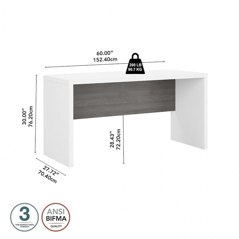 Bureau à façade cintrée Echo 60W de Bush Business Furniture