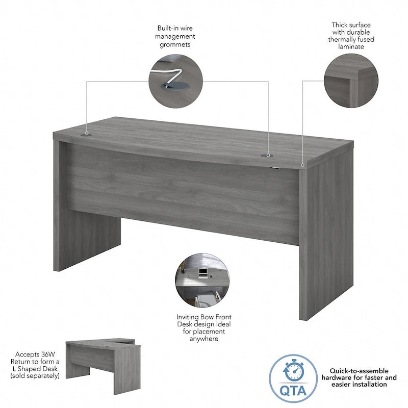 Bureau à façade cintrée Echo 60W de Bush Business Furniture