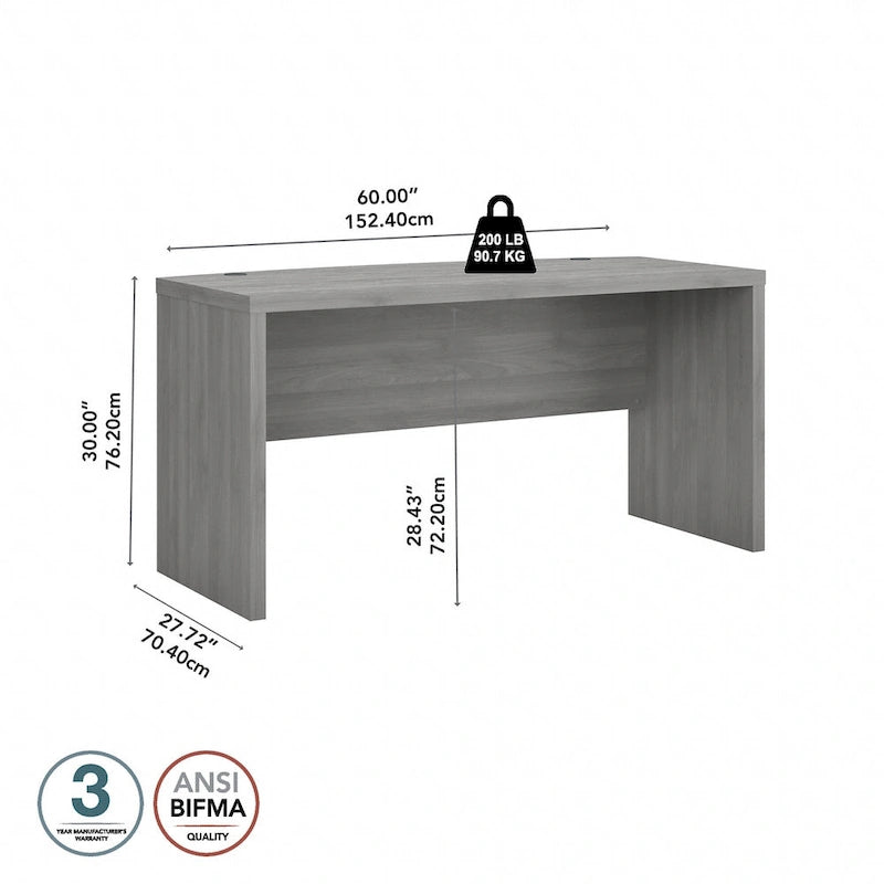 Bureau à façade cintrée Echo 60W de Bush Business Furniture