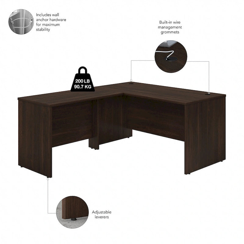 Bureau en L Studio C de 60 W avec retour de 42 W par Bush Business Furniture