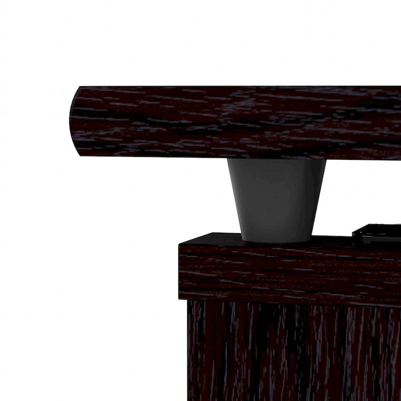 Bureau assis-debout en forme de L à 3 positions de 72 W avec huche, par Bush Furniture