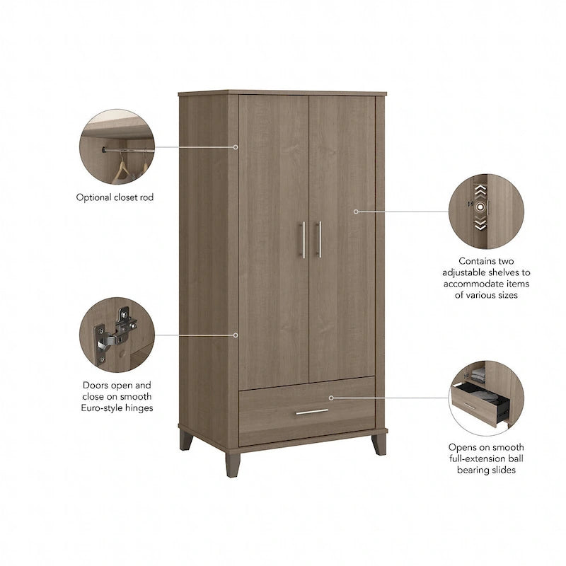 Meuble de rangement Somerset avec tiroir pour cuisine de Bush Furniture