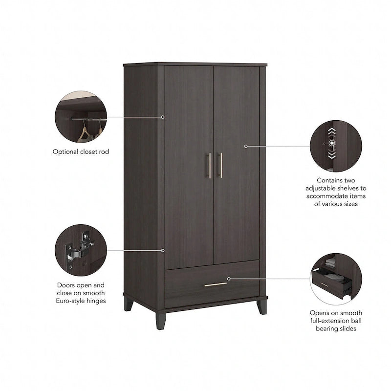 Meuble de rangement Somerset avec tiroir pour cuisine de Bush Furniture