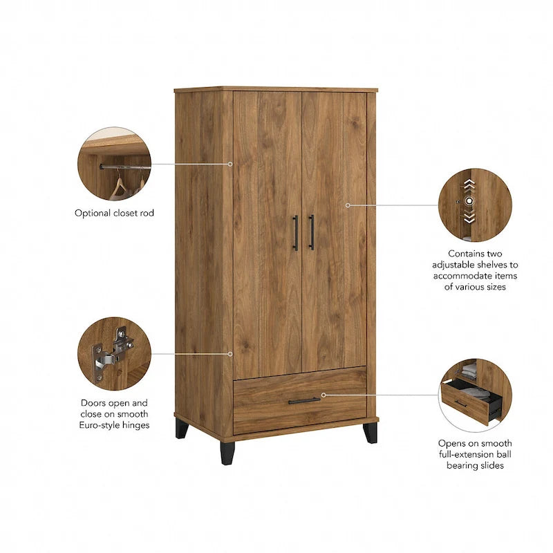 Meuble de rangement Somerset avec tiroir pour cuisine de Bush Furniture
