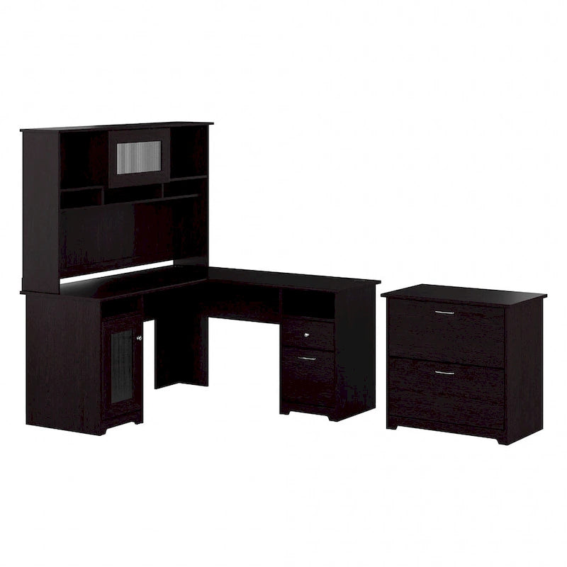 Bureau en L Cabot 60 W avec huche et classeur de Bush Furniture