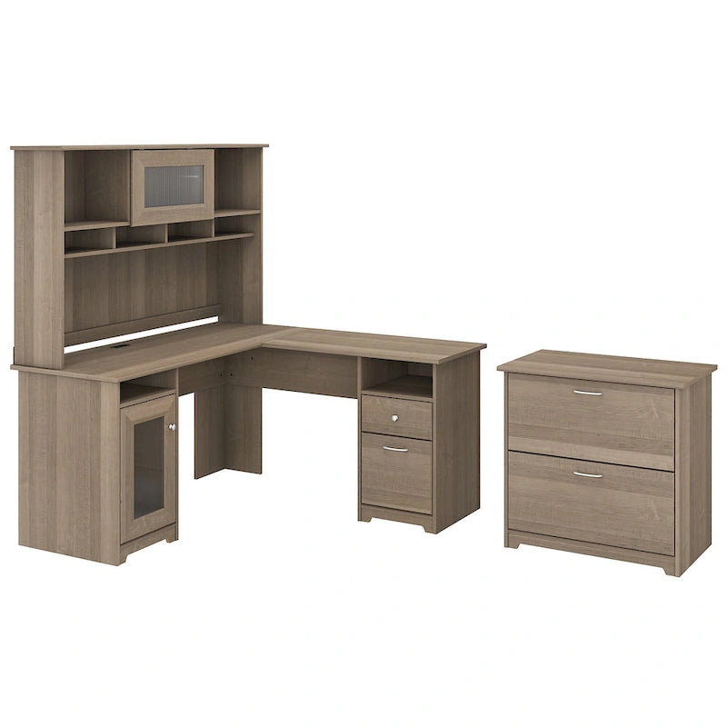 Bureau en L Cabot 60 W avec huche et classeur de Bush Furniture