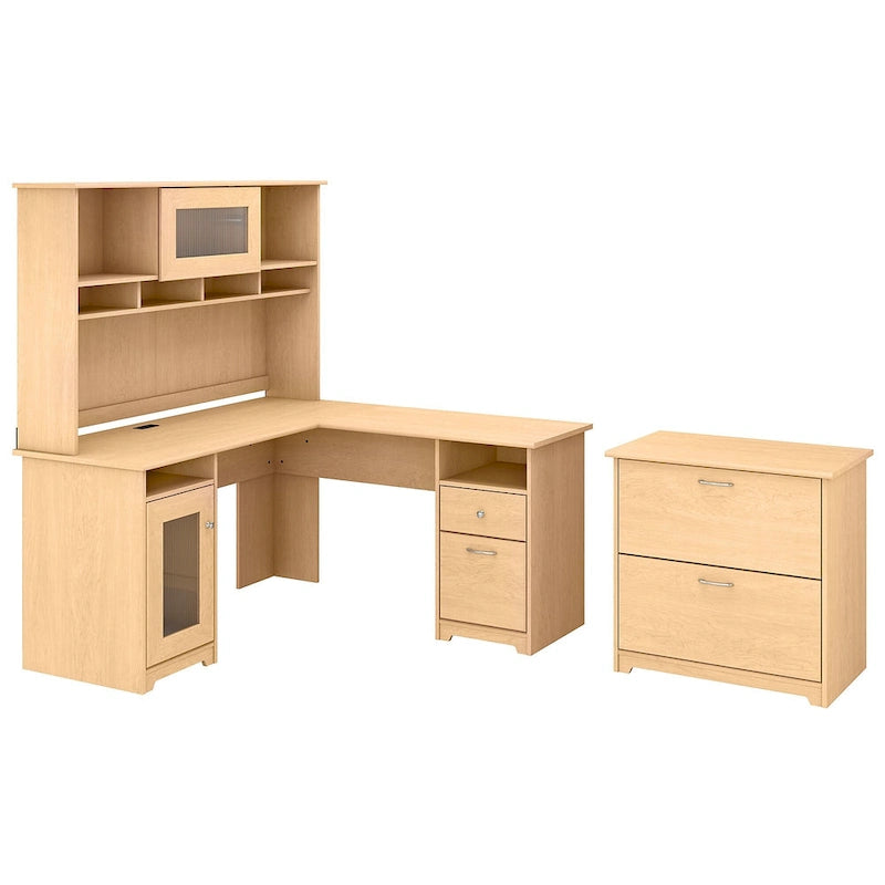 Bureau en L Cabot 60 W avec huche et classeur de Bush Furniture