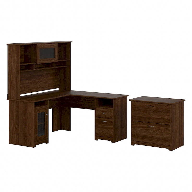 Bureau en L Cabot 60 W avec huche et classeur de Bush Furniture