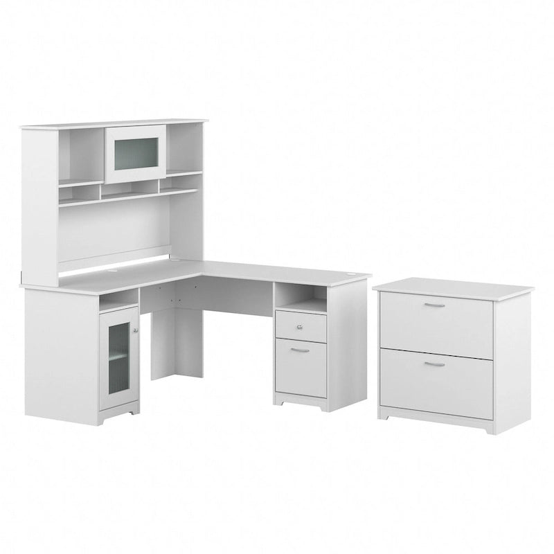 Bureau en L Cabot 60 W avec huche et classeur de Bush Furniture