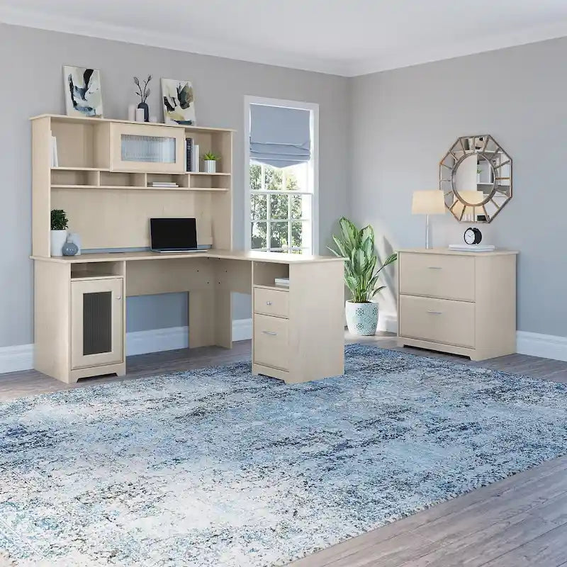 Bureau en L Cabot 60 W avec huche et classeur de Bush Furniture