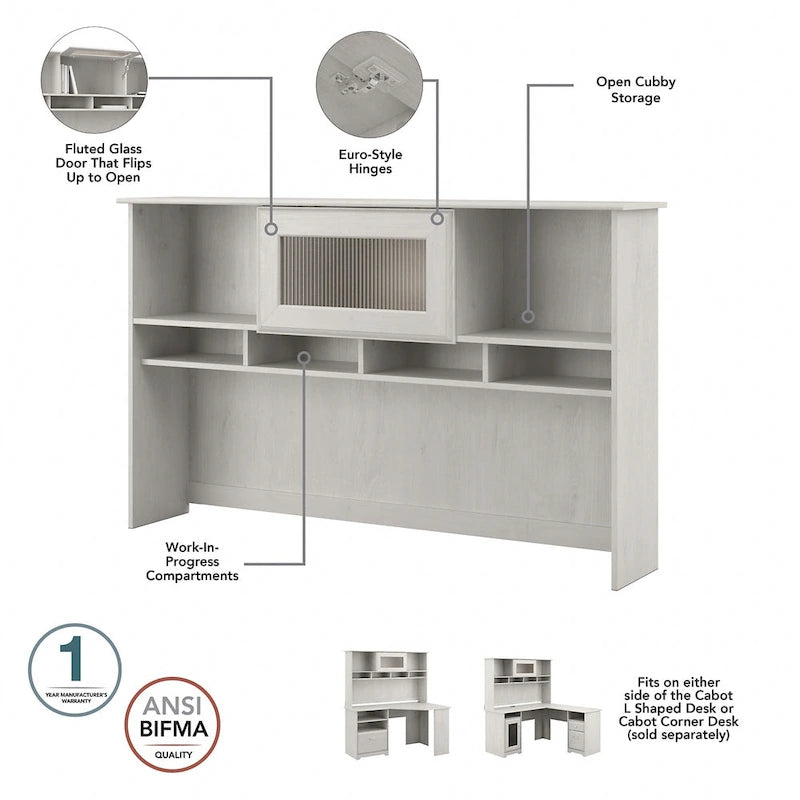Bureau en L Cabot 60 W avec huche et classeur de Bush Furniture