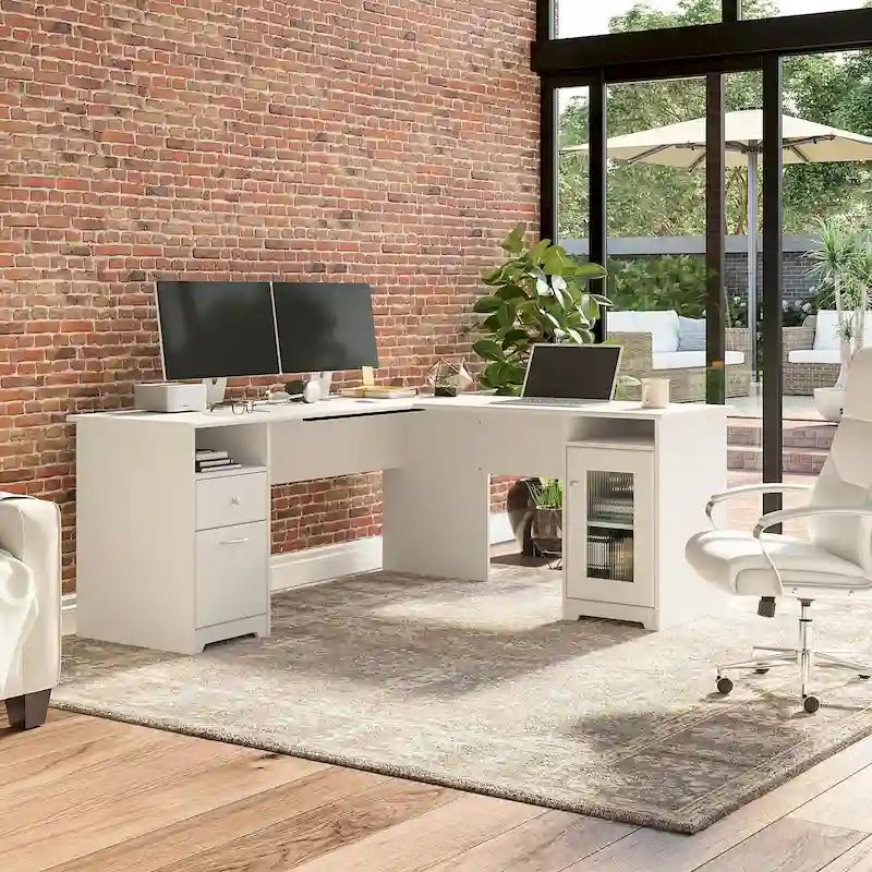 Bureau d'ordinateur en L Cabot 72W avec rangement par Bush Furniture