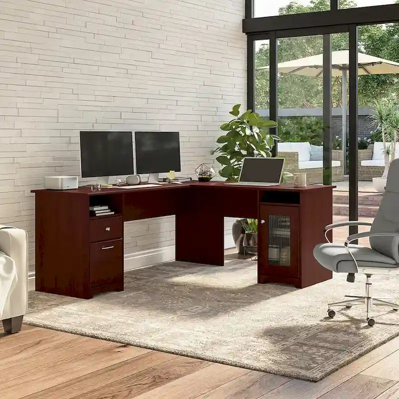Bureau d'ordinateur en L Cabot 72W avec rangement par Bush Furniture