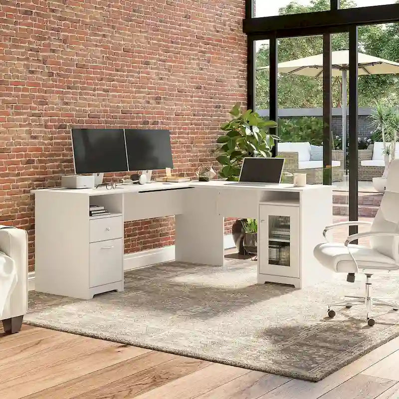 Bureau d'ordinateur en L Cabot 72W avec rangement par Bush Furniture