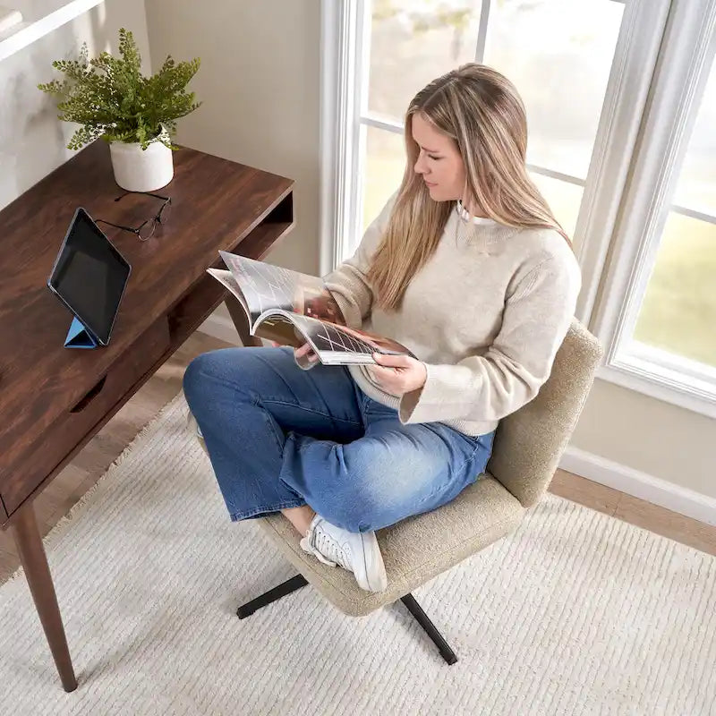 Chaise d'ordinateur sans roulettes Bush Furniture Sutton sans accoudoirs