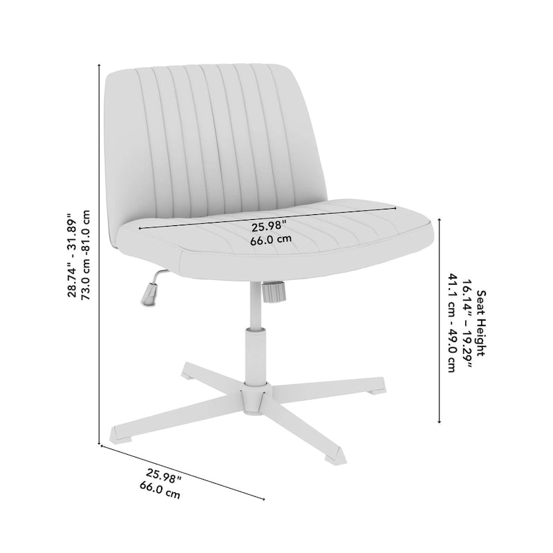 Chaise d'ordinateur sans roulettes Bush Furniture Sutton sans accoudoirs