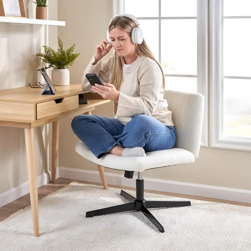 Chaise d'ordinateur sans roulettes Bush Furniture Sutton sans accoudoirs