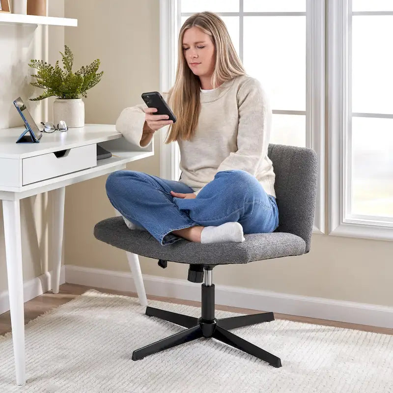 Chaise d'ordinateur sans roulettes Bush Furniture Sutton sans accoudoirs