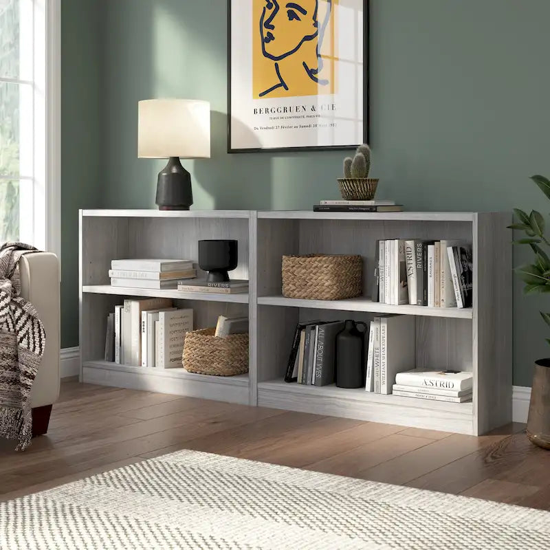 Petite bibliothèque de rangement universelle à 2 étagères de Bush Furniture