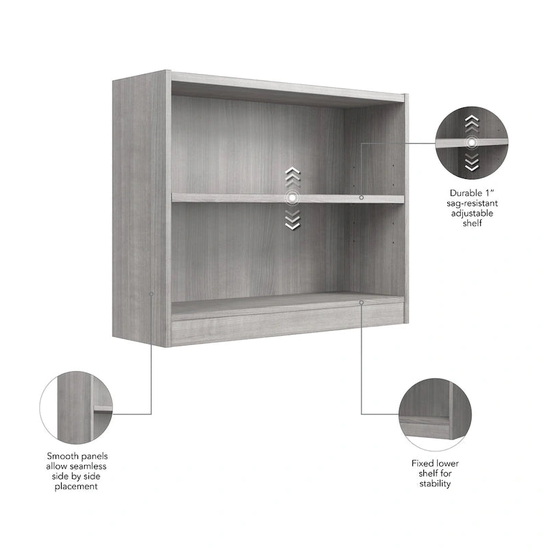 Petite bibliothèque de rangement universelle à 2 étagères de Bush Furniture