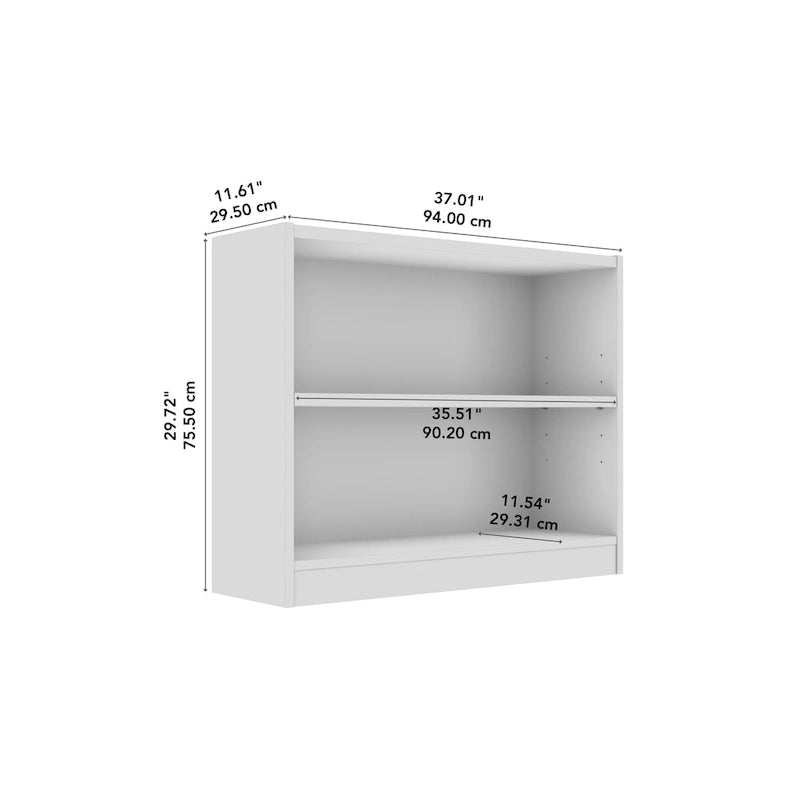 Petite bibliothèque de rangement universelle à 2 étagères de Bush Furniture
