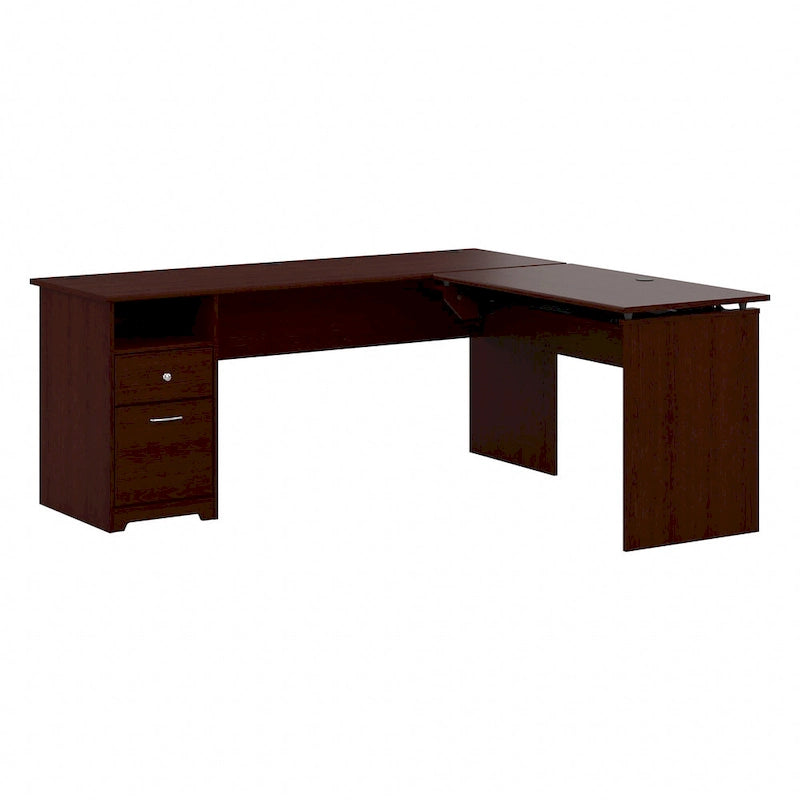 Bureau assis-debout en L à 3 positions de 72 W de Bush Furniture