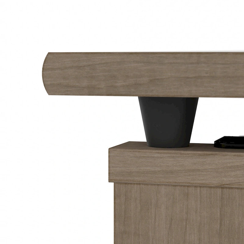 Bureau assis-debout en L à 3 positions de 72 W de Bush Furniture