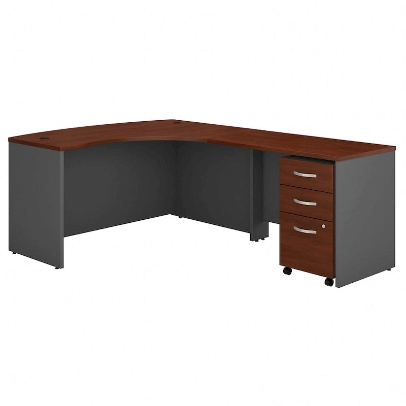 Bureau d'angle droit en L avec tiroirs de Bush Business Furniture, série C