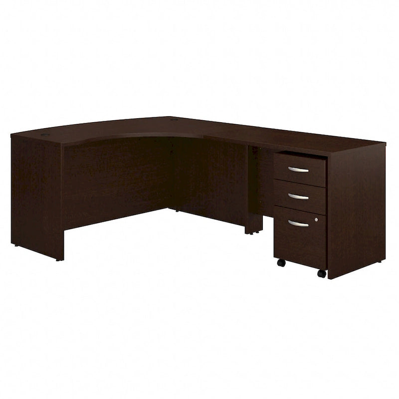 Bureau d'angle droit en L avec tiroirs de Bush Business Furniture, série C