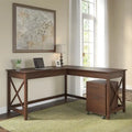 Bureau en L 60 W Key West avec classeur mobile de Bush Furniture