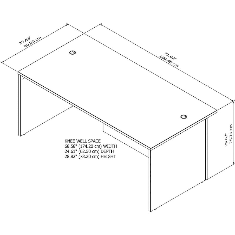 Bureau de direction 72 po Office 500 de Bush Business Furniture