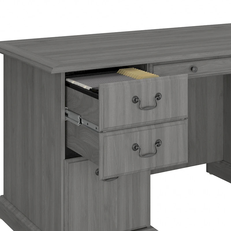Bureau de direction Saratoga, classeur et bibliothèques Bush Furniture