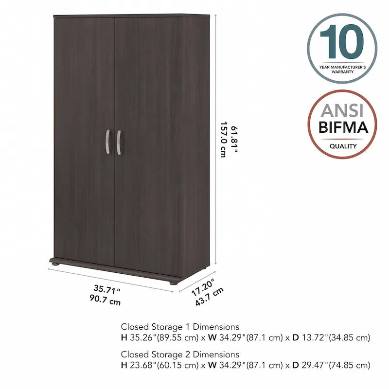 Meuble de rangement haut universel Bush Business Furniture avec étagères