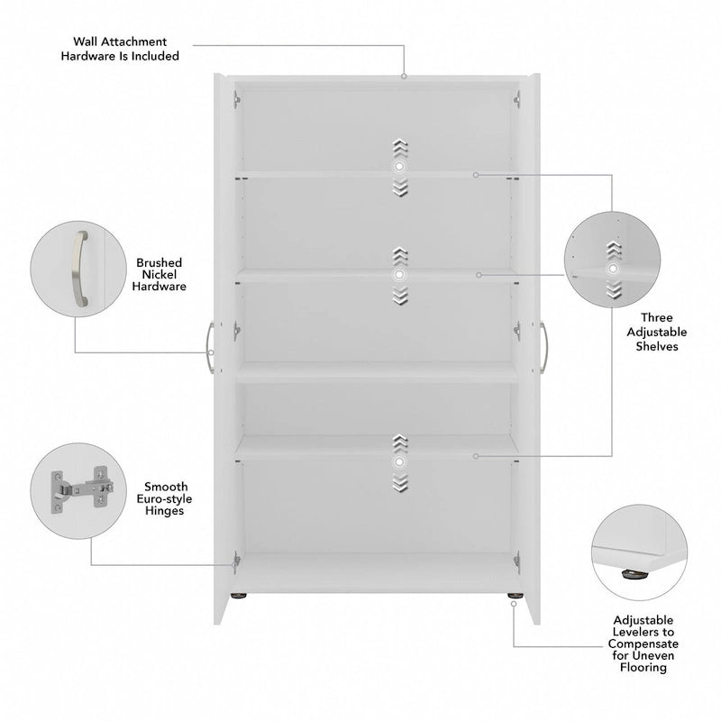 Meuble de rangement haut universel Bush Business Furniture avec étagères