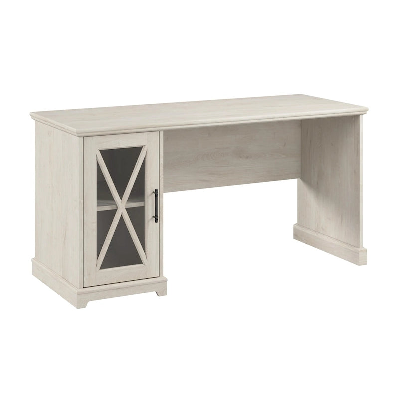 Bureau de style campagnard 60 W Lennox avec armoire de rangement de Bush Furniture