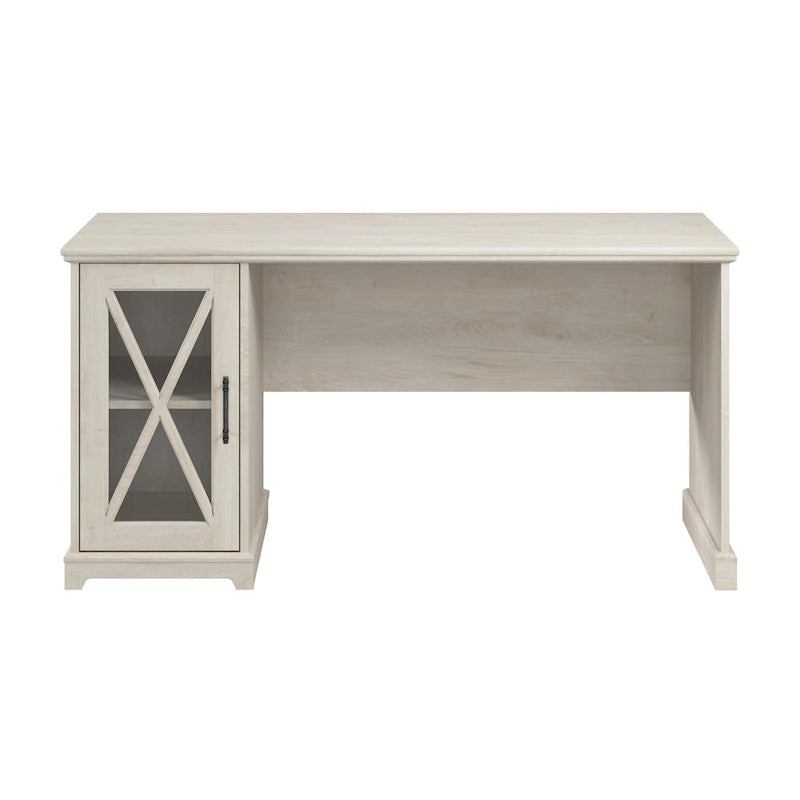 Bureau de style campagnard 60 W Lennox avec armoire de rangement de Bush Furniture