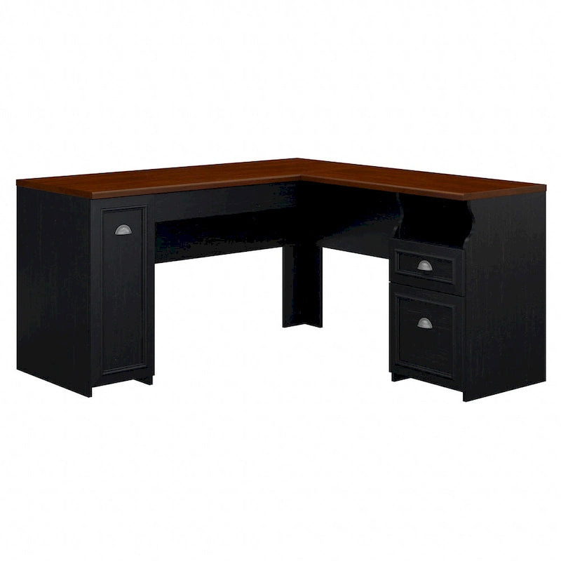 Bureau d'angle Fairview 60 W avec tiroirs et espaces de rangement de Bush Furniture
