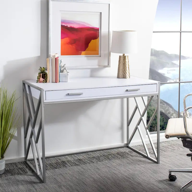 Bureau SAFAVIEH Manila moderne bicolore à 1 tiroir