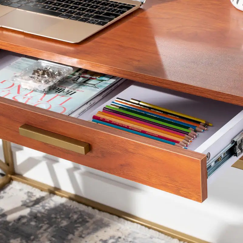 Bureau SAFAVIEH Manila moderne bicolore à 1 tiroir