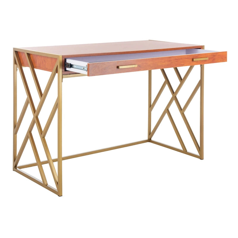 Bureau SAFAVIEH Manila moderne bicolore à 1 tiroir