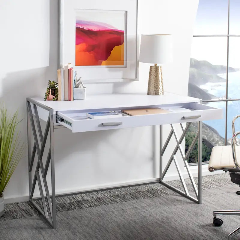Bureau SAFAVIEH Manila moderne bicolore à 1 tiroir