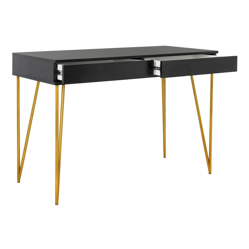 SAFAVIEH Ladonna Bureau 2 tiroirs en pin naturel