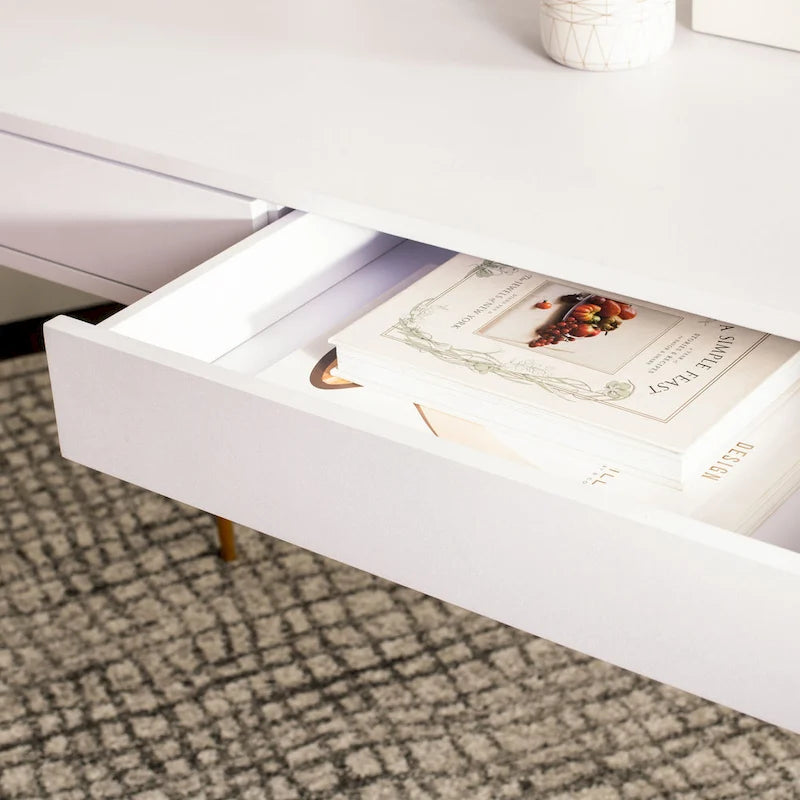 SAFAVIEH Ladonna Bureau 2 tiroirs en pin naturel