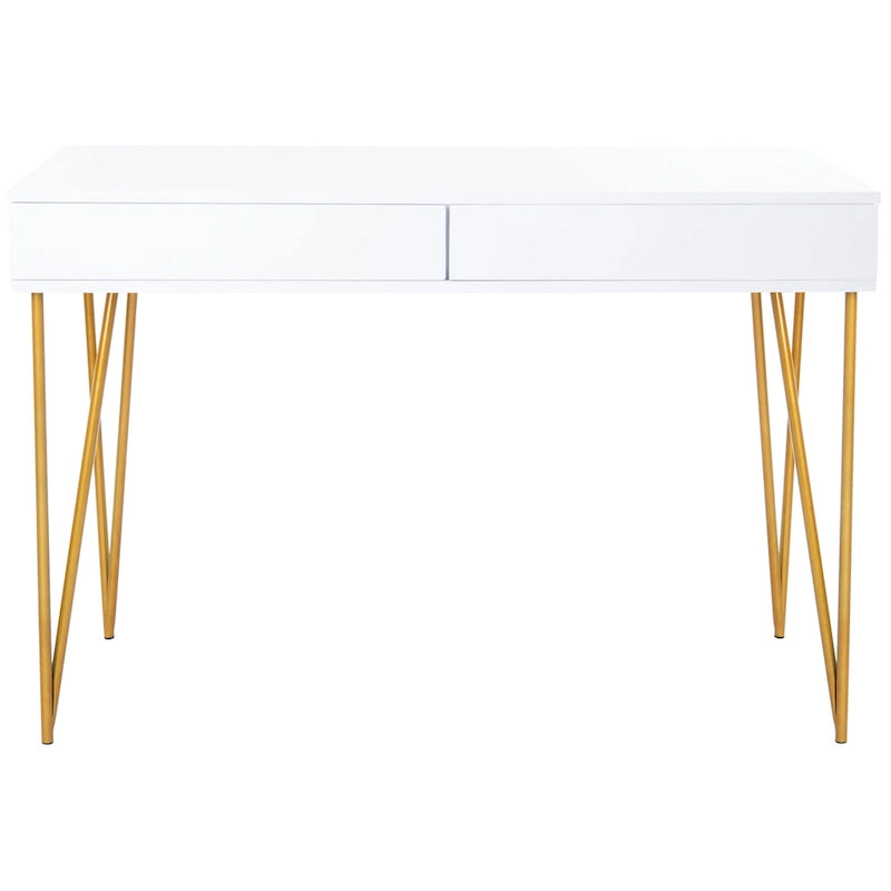 SAFAVIEH Ladonna Bureau 2 tiroirs en pin naturel